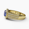 varitsa-jewellers - 1.87ct Sapphire Gold Halo Engagement Ring - 06GG61S